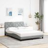 vidaXL Bed Frame without Mattress Light Grey 140x200 cm Fabric