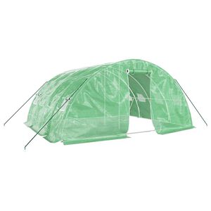 vidaXL V&auml;xthus med st&aring;lram gr&ouml;n 20 m&sup2; 5x4x2,3 m