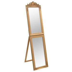 vidaXL Frist&aring;ende spegel guld 45x180 cm