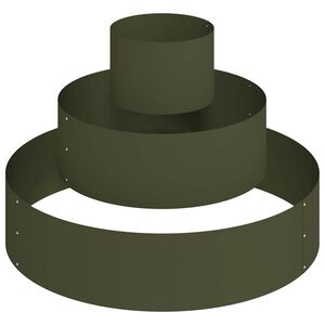 vidaXL Tr&auml;dg&aring;rdsplanterare Olivgr&ouml;n 90 x 90 x 20 cm Kallvalsat st&aring;l