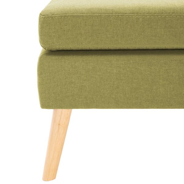 vidaXL Fotpall grön tyg