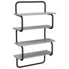 vidaXL 4-Tier V&auml;gghylla Gr&aring; Sonoma 80 x 24,5 x 104 cm Konstruerat tr&auml;