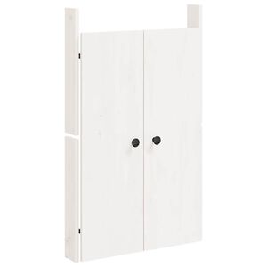 vidaXL K&ouml;ksluckor f&ouml;r utomhusbruk MEPPEL vit 50x9x82 cm massiv furu