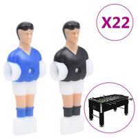 vidaXL Spelare för fotbollsbord med 12,7 mm stavar 22 delar