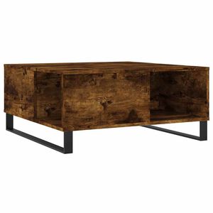vidaXL Soffbord r&ouml;kf&auml;rgad ek 80x80x36,5 cm konstruerat tr&auml;