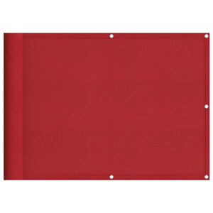 vidaXL Balkongsk&auml;rm r&ouml;d 75x800 cm 100% polyester oxford