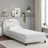 vidaXL Bed "Viana" with Mattress White 80x200 cm Faux Leather