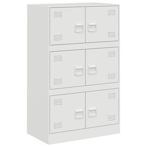 vidaXL Sk&auml;nk vit 67x39x107 cm st&aring;l