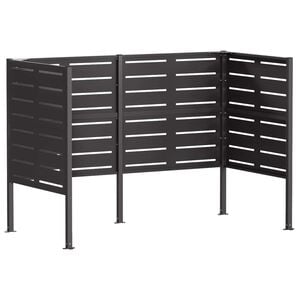 vidaXL Soptunnesk&auml;rm 167 x 85 x 113 cm St&aring;l Svart