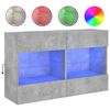 vidaXL V&auml;ggmonterad tv-b&auml;nk LED betonggr&aring; 98,5x30x60,5 cm