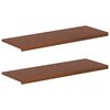 vidaXL F&ouml;nsterbr&auml;dor 2 st M&ouml;rkbrun 120 x 40 x 2 cm Massivt Ektr&auml;