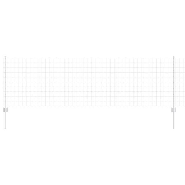 vidaXL St&auml;ngsel med stolpe Silver 0,8 x 25 m St&aring;l