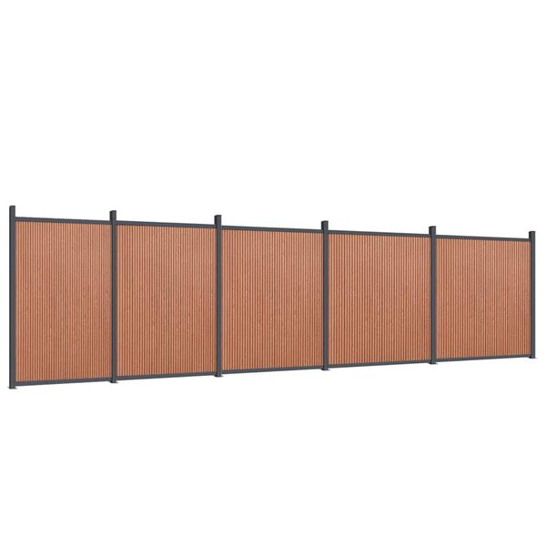 vidaXL Staketpanel brun 872x186 cm WPC