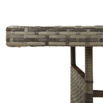 vidaXL Matbord för trädgård grå 160x70x72 cm konstrotting och massiv akacia