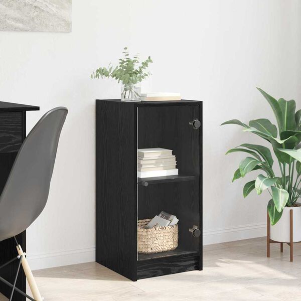vidaXL Sideboard Svart ek 35 x 37 x 76 cm Konstruerat tr&auml;