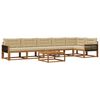 vidaXL Utomhussoffset 7 st Naturlig och Beige