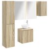 vidaXL Badrumssk&aring;psset 5 pcs Sonoma-ek 53 x 15,5 x 70 cm