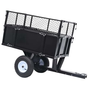 vidaXL Tippvagn f&ouml;r gr&auml;sklippare 150 kg last