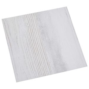 vidaXL Golvplankor Vit och ljusgr&aring; 5,11 m&sup2; 55 st PVC