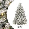 vidaXL Konstgjord julgran 300 cm 300 LED-lampor Varmvit PVC och st&aring;l