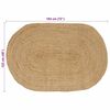 vidaXL Omr&aring;desmattor Oval Naturf&auml;rg 122 x 183 cm Jute