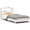 vidaXL S&auml;ngram utan madrass vit 90x200 cm massiv furu