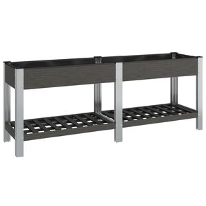 vidaXL Upph&ouml;jd odlingsl&aring;da gr&aring; 200x50x75 cm WPC