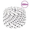 vidaXL Rep vit 10 mm 100 m polyester