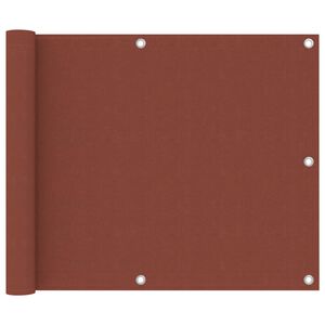 vidaXL Balkongsk&auml;rm terrakotta 75x500 cm oxfordtyg