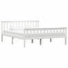 vidaXL S&auml;ngram utan madrass vit massiv furu 160x200 cm
