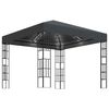 vidaXL Paviljong med ljusslinga LED 3x3 m antracit