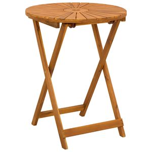 vidaXL Hopf&auml;llbart tr&auml;dg&aring;rdsbord Naturlig &Oslash;60 x 75 cm