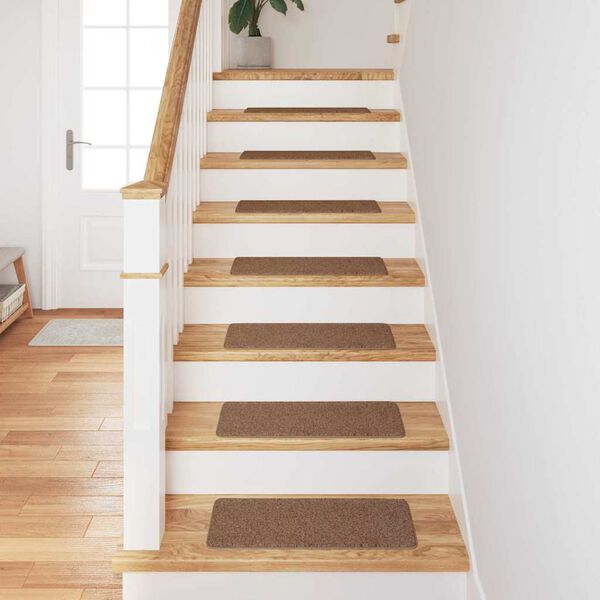 vidaXL Halkfria trappmattor Latexbakgrund 15 pcs Gul 60 x 25 cm PP