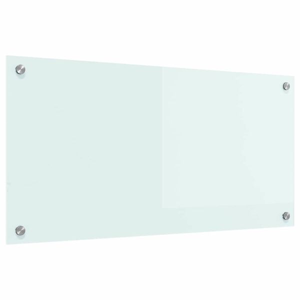 vidaXL Köksplånbak Vit 80 x 40 cm härdat glas