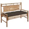 vidaXL Tr&auml;dg&aring;rdsb&auml;nk med dyna 120 cm bambu