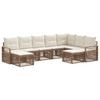 vidaXL Tr&auml;dg&aring;rdsoffset 9 pcs Beige konstrotting