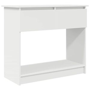 vidaXL Avlastningsbord med l&aring;dor vit 85,5x38,5x74,5 cm