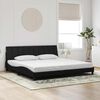 vidaXL Bed Frame without Mattress "Hanko" Black 200x200 cm Velvet