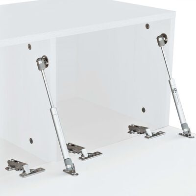 vidaXL TV-bänkar 2 st spånskiva 120x40x34 cm vit högglans