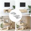 vidaXL Flush Mount-Bracket 2 pcs Silver 75 x 66 x 1,4 mm St&aring;l