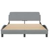 vidaXL Bed Frame "Dover" Light Grey 120x200 cm Fabric