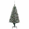 vidaXL Konstgjord julgran med LED och bollset och kottar 240 cm