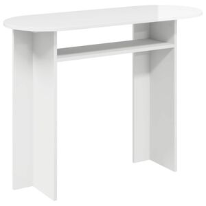 vidaXL Konsolbord Vit h&ouml;gglans 100 x 39,5 x 75 cm Konstruerat tr&auml;