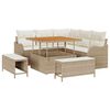 vidaXL Tr&auml;dg&aring;rdsoffset 8 st Beige konstrotting