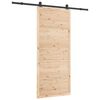 vidaXL Skjutd&ouml;rr Naturf&auml;rg 100 x 208 cm Massiv furu