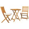 vidaXL Tr&auml;dg&aring;rds Bistro Set 3 st Brun Massivt Akaciatr&auml;
