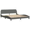 vidaXL Bed Frame without Mattress "Hvar" Dark Grey 180x200 cm Fabric