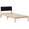 vidaXL S&auml;ngram med huvudgavel Brun och svart 90 x 190 cm Massiv furu