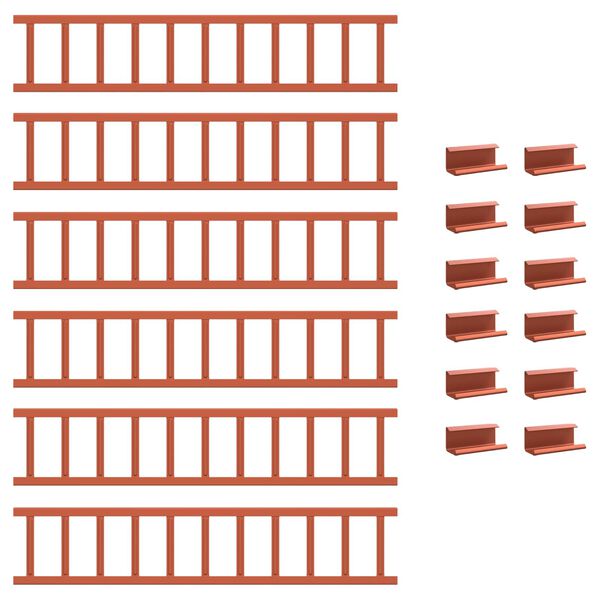 vidaXL Taksn&ouml;skydd R&ouml;d 600 x 2,5 x 20 cm St&aring;l