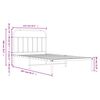 vidaXL Sängram med huvudgavel metall svart 107x203 cm